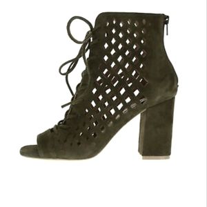 Steve Madden Olive Suede Ankle Boots